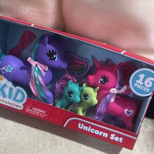 Kid Connection Unicorn Family Playset - Purple, Pink, Green